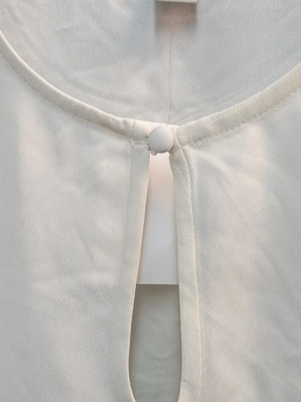 J. Crew Women's Cream Long-Sleeve Keyhole Blouse